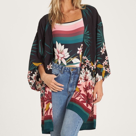 Paradise Palms Kimono or Swim Cover NWT - Picture 3 of 6